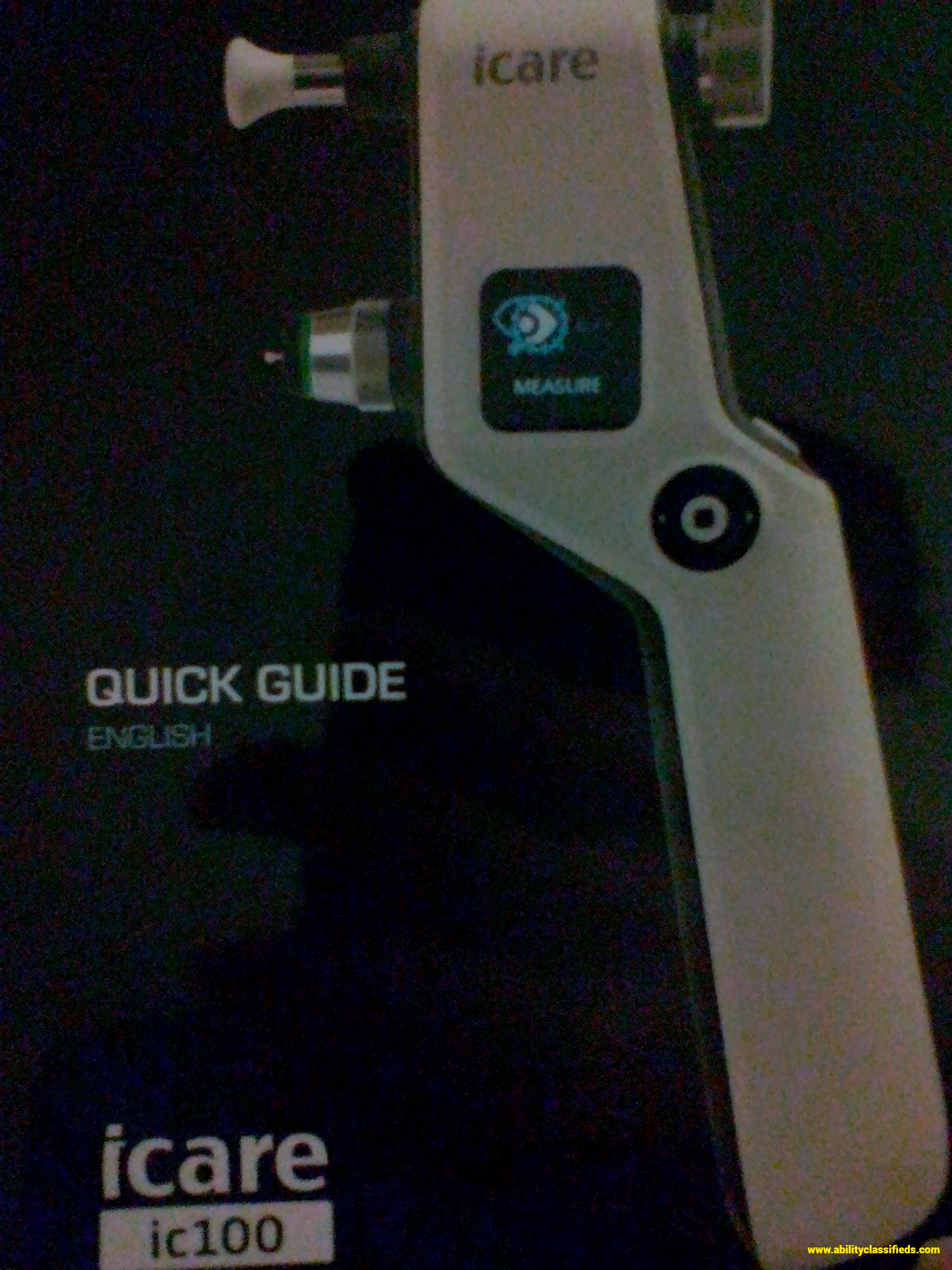 Selling icare ic100 tonometer $1000 AUD 