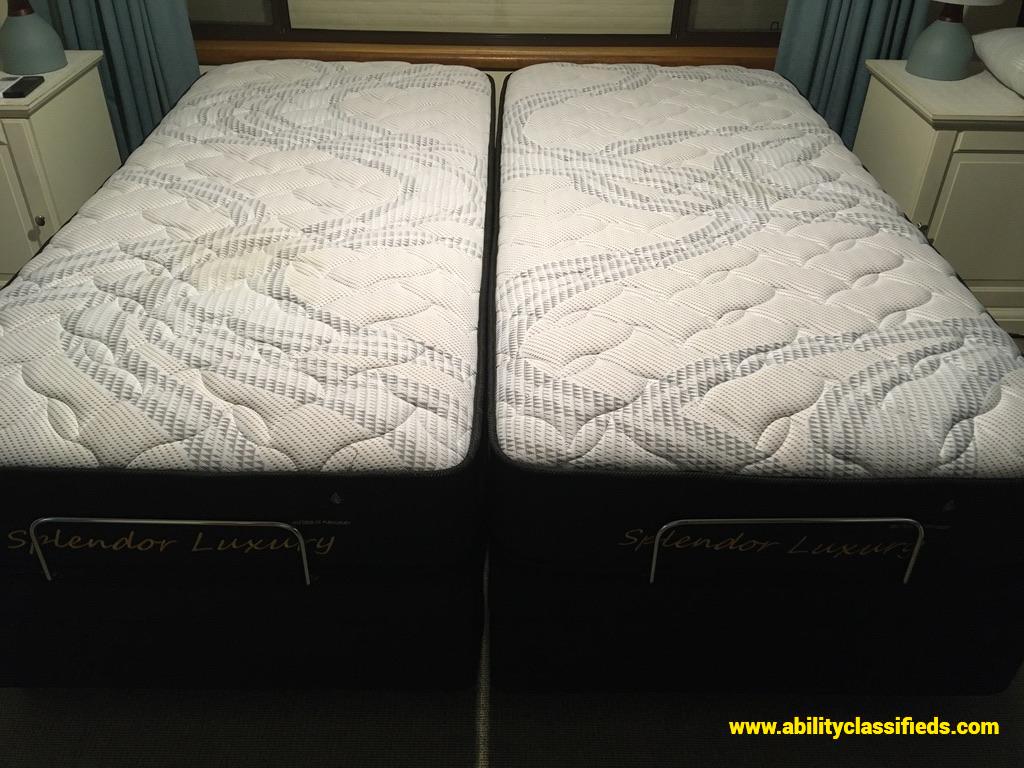 Two single electric adjustable beds