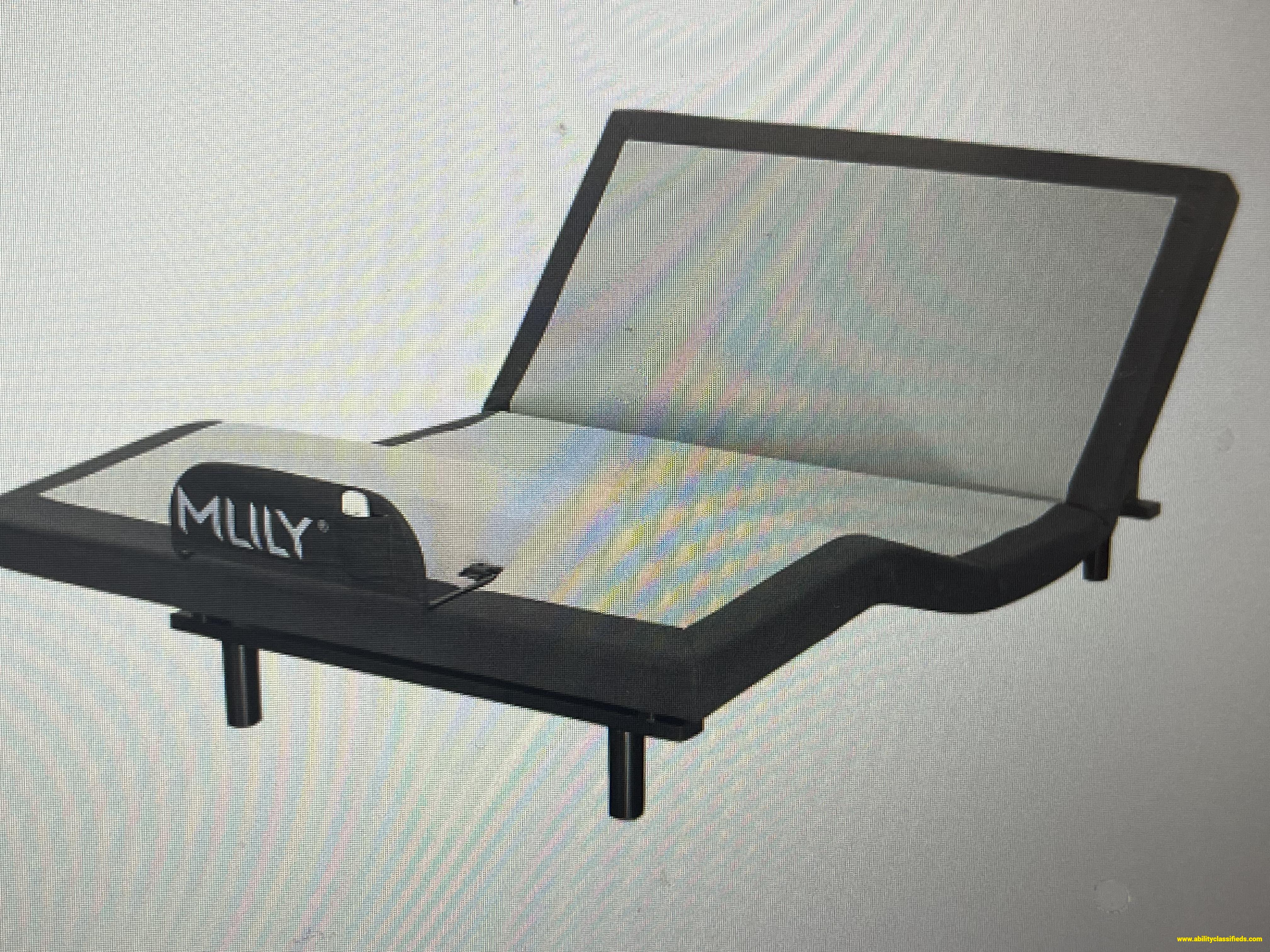 As New MLILY Adjustable King Single Bed base and mattress 