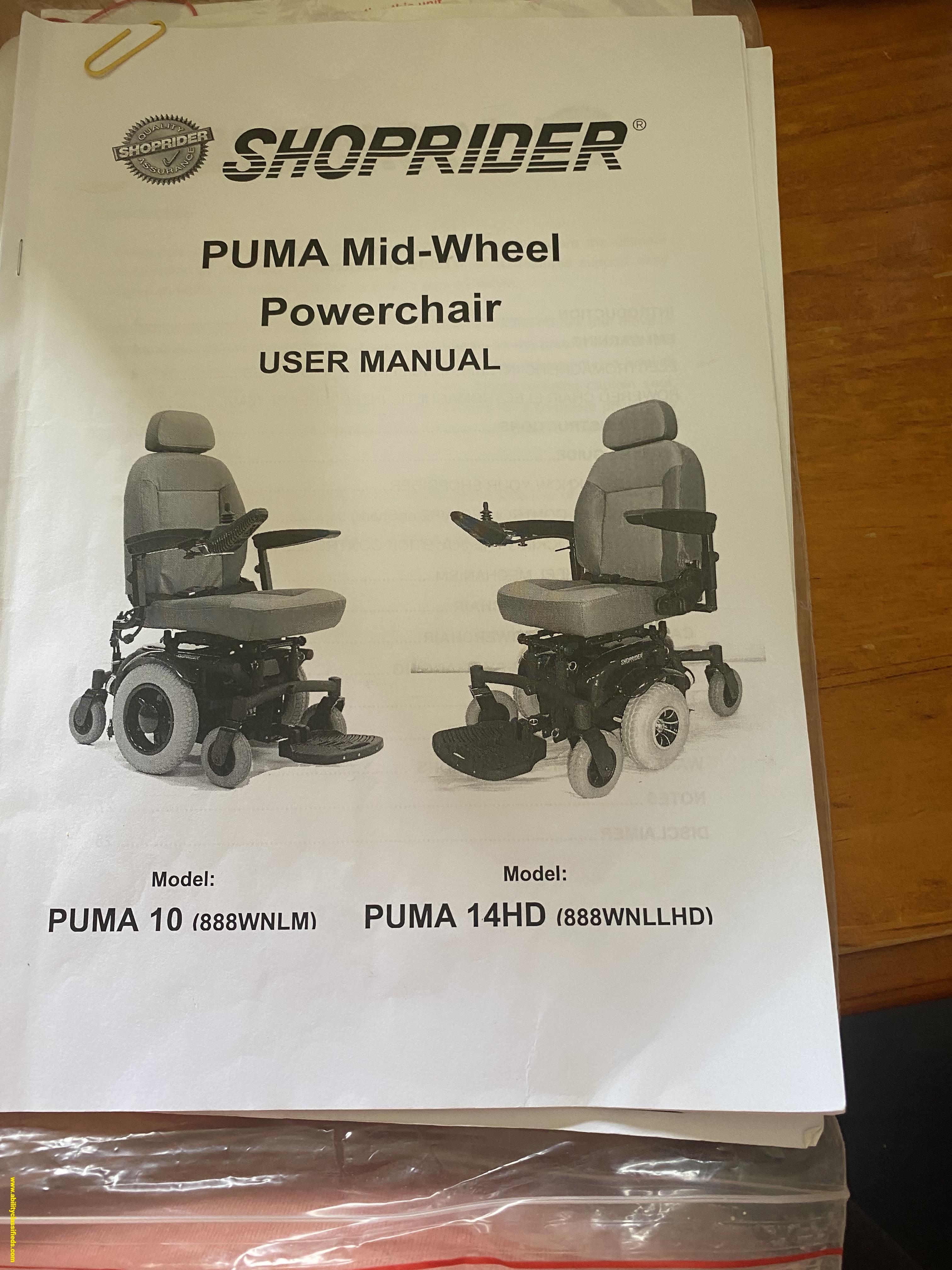 Shoprider puma power chair 