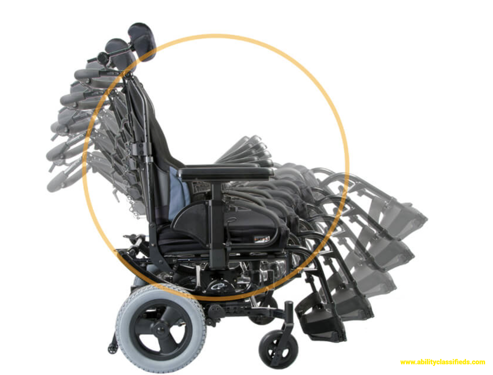 Wheelchair Quickie SR45 Tilt in Space Manual Wheelchair.