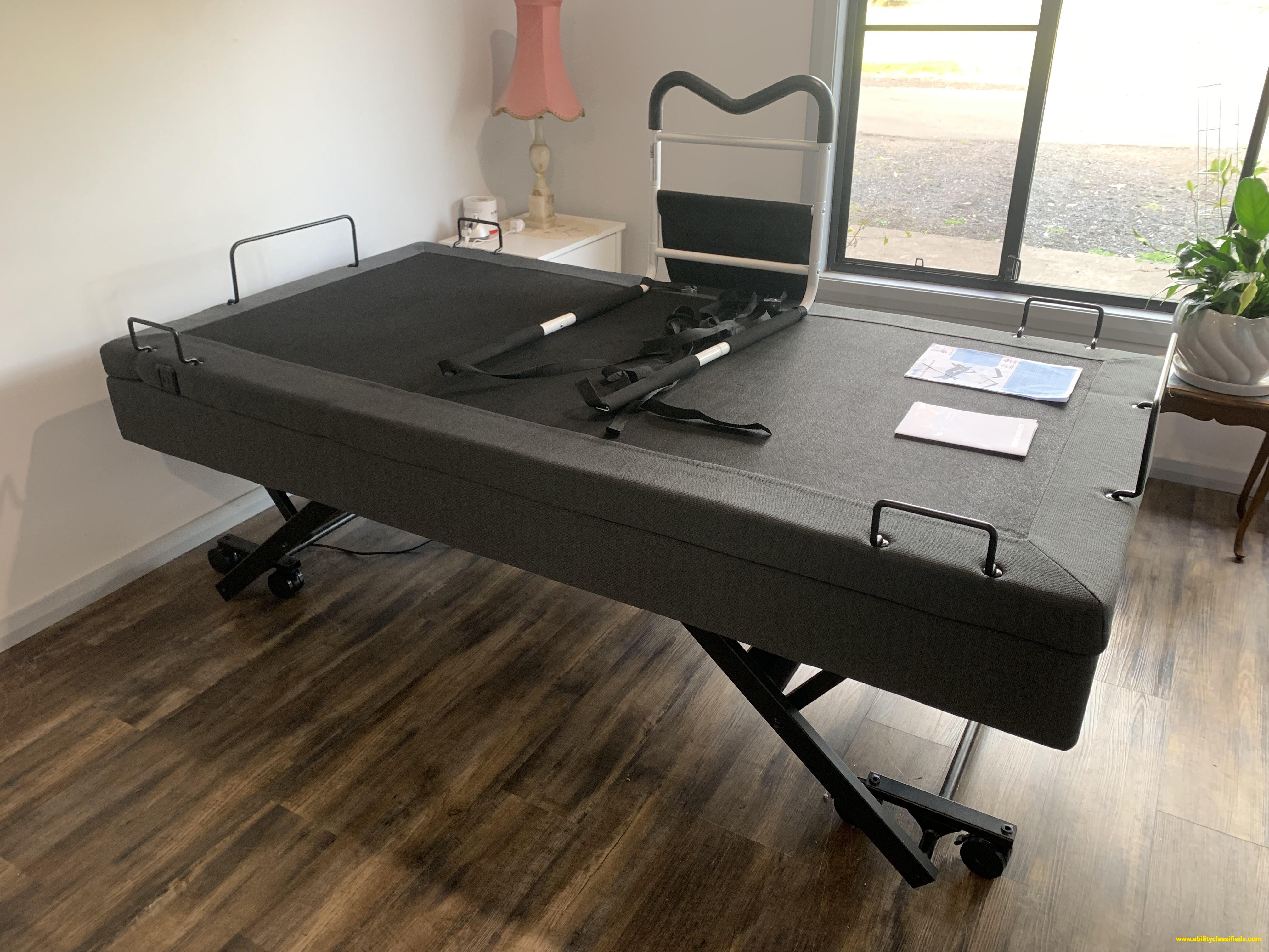 Aged care sleep electric bed. MASSAGES drops to the floor, numerous functions. ALSO HAVE AN AirLo 8 alternating mattress Top of the line both BED AND MATTRESS ONLY used for 5 weeks. 10 year warranty.