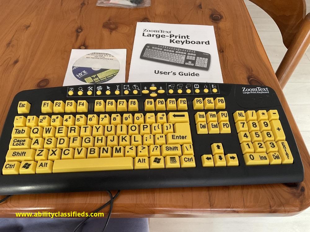Zoomtext large print keyboard 