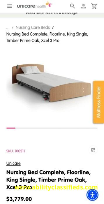 Electric bed King Single, Timber Prime Oak, Excel 3 Pro Series